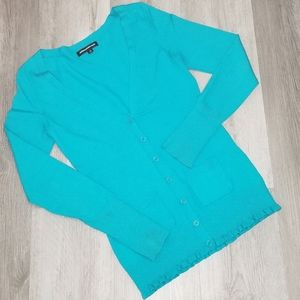 Beautiful fancy turquoise sweater
